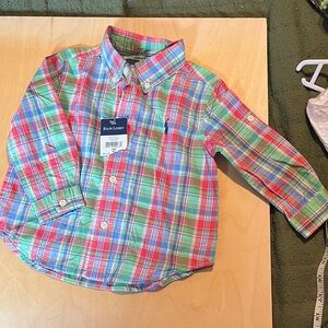 Ralph Lauren Kids Vibrant Plaid Button-Down Shirt